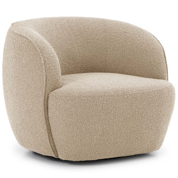 Fauteuil pivotant Domora, Beige