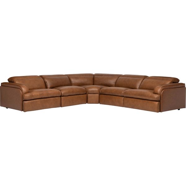 Canap¨¦ Modulaire ¨¦lectrique 5 Pi¨¨ces Colsen, Caramel Finch
