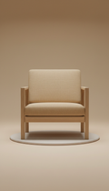 Fauteuil minimaliste en chêne clair