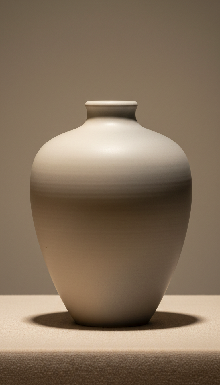 Vase céramique en porcelaine blanche